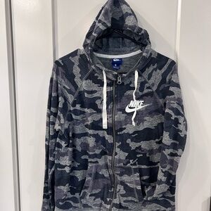 Nike Gray Zip-Up Hoodie